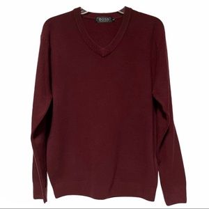 Boss By Hugo Boss V-Neck Long Sleeve Sweater